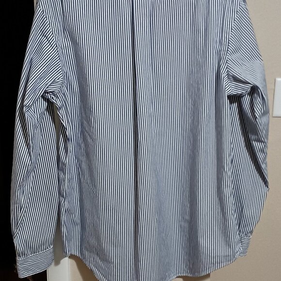 Ralph Lauren Custom Fit Mens Long Sleeve Button Down Shirt Size L Blue/White - Picture 11 of 12